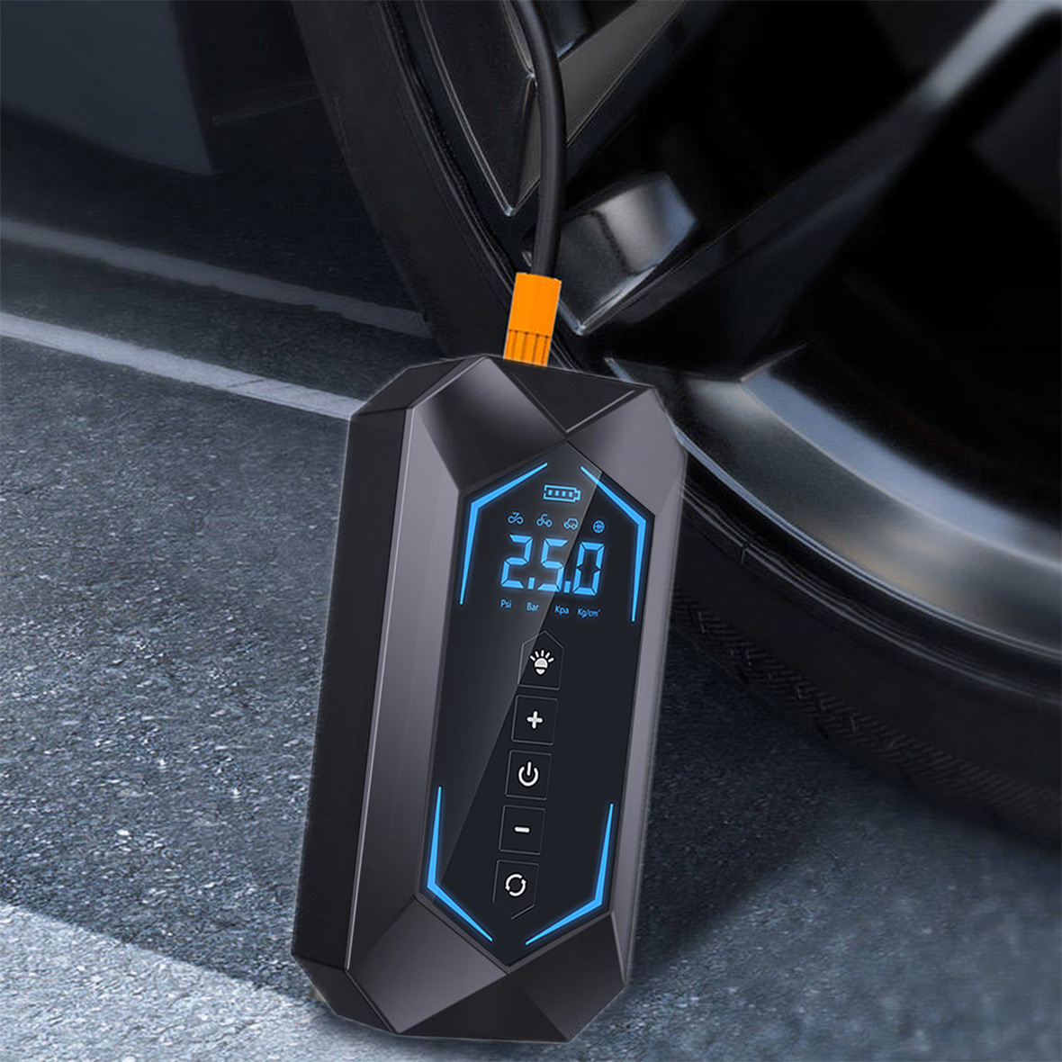 High-Power Portable Vehicle Air Pump Wireless Intelligent Digital Display Multifunctional Tire Motorboat Ball and Other Air Pump