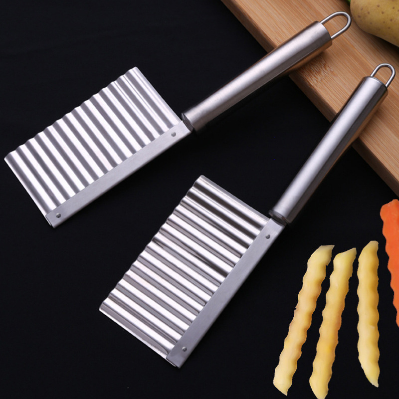 Wave Edge Knife Sliced Shredded Potatoes Fancy Shredding Machine Potato Sliced French Fries Strip Cutter Slicer Wolf Tooth Knife Ripple Knife