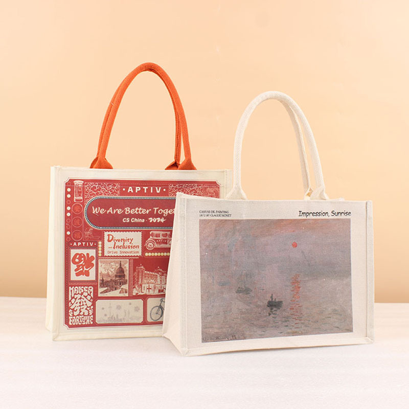 油画帆布袋定 制环保手提袋麻布袋企业宣传礼品袋帆布托特包-阿里巴巴