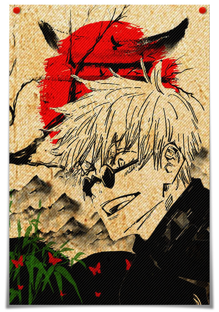 跨境代发wish,lazada五条悟图片动漫人物帆布海报家墙装饰画