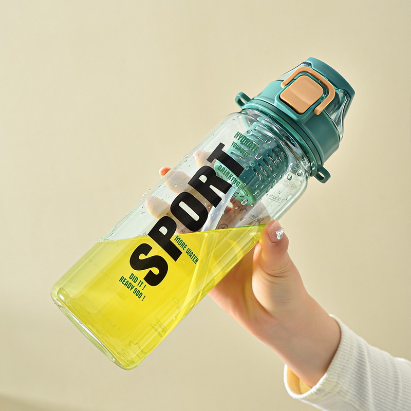 tritan/sk/petg700/900ml/1500ml带茶隔泡茶杯健身塑料太空杯新款