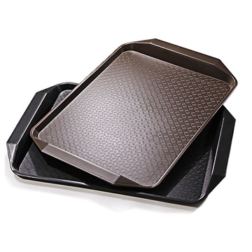 塑料托盘防滑长方形酒店上菜餐饮汉堡肯德基餐盘餐厅炸鸡托盘商用-阿