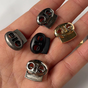 金属猪鼻扣衣帽绳调节扣鞋服止滑扣羽绒服合金弹簧扣服饰配件现货