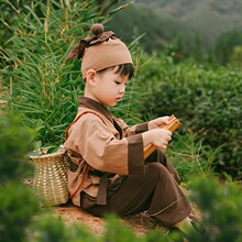 小和尚衣服宝宝拍照和尚服古装汉服男童锄禾书童六一儿童演出服