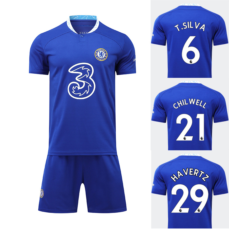 一件代发2223切尔西主场球衣足球服套装 chelsea football jersey