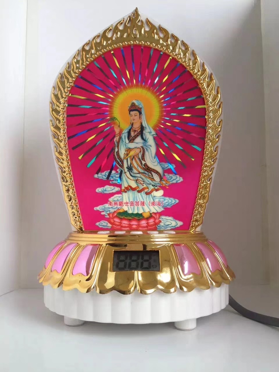 莲花灯佛供灯充电供佛灯观音菩萨佛前供奉长明灯七彩荷花灯观音灯