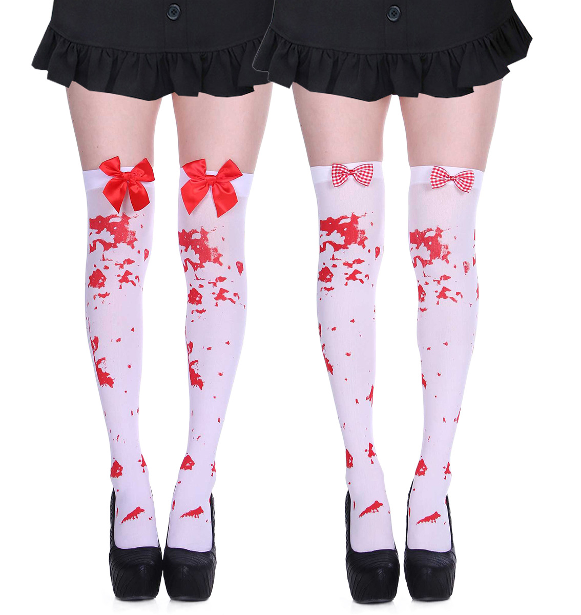 跨境万圣节女童舞台角色扮演cosplay条纹丝袜儿童圣诞节连体裤袜