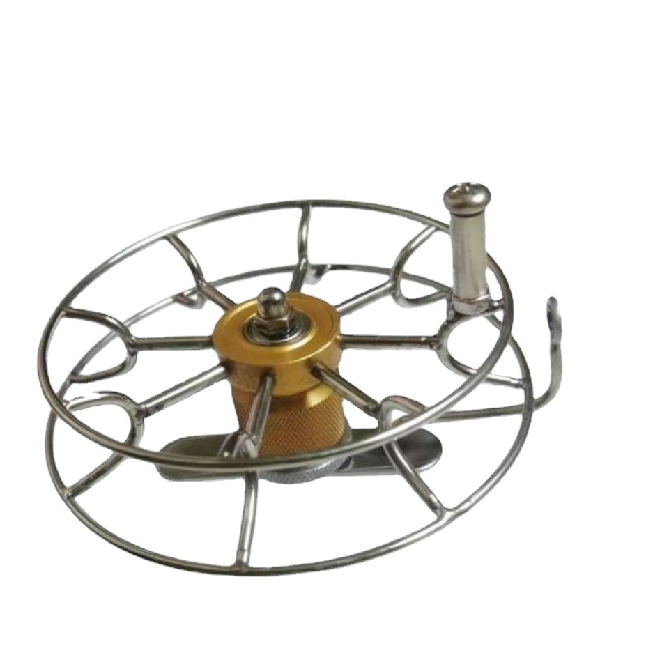 谷麦轮手拨轮八卦轮不锈钢矶钓轮前打轮带泄力全金属筏钓轮