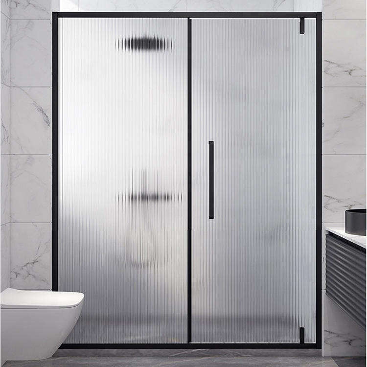 浴室隔断极简窄边长虹一字型平开淋浴房洗澡房卫生间干湿分离