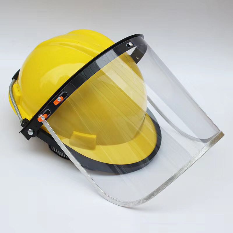 透明打磨切割面罩配帽面屏电焊头戴防护罩脸部有机玻璃防飞溅