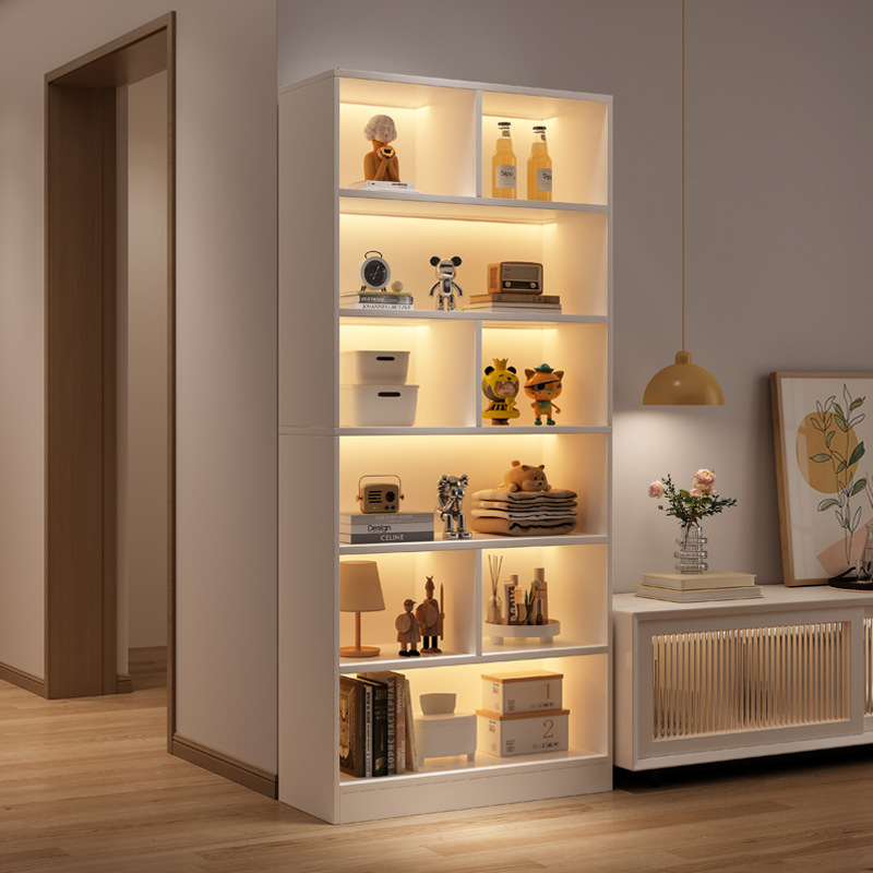 tv cabinet side shelf home bookshelf simple floor storage aisle small cabinet living room multi-layer wall bookcase
