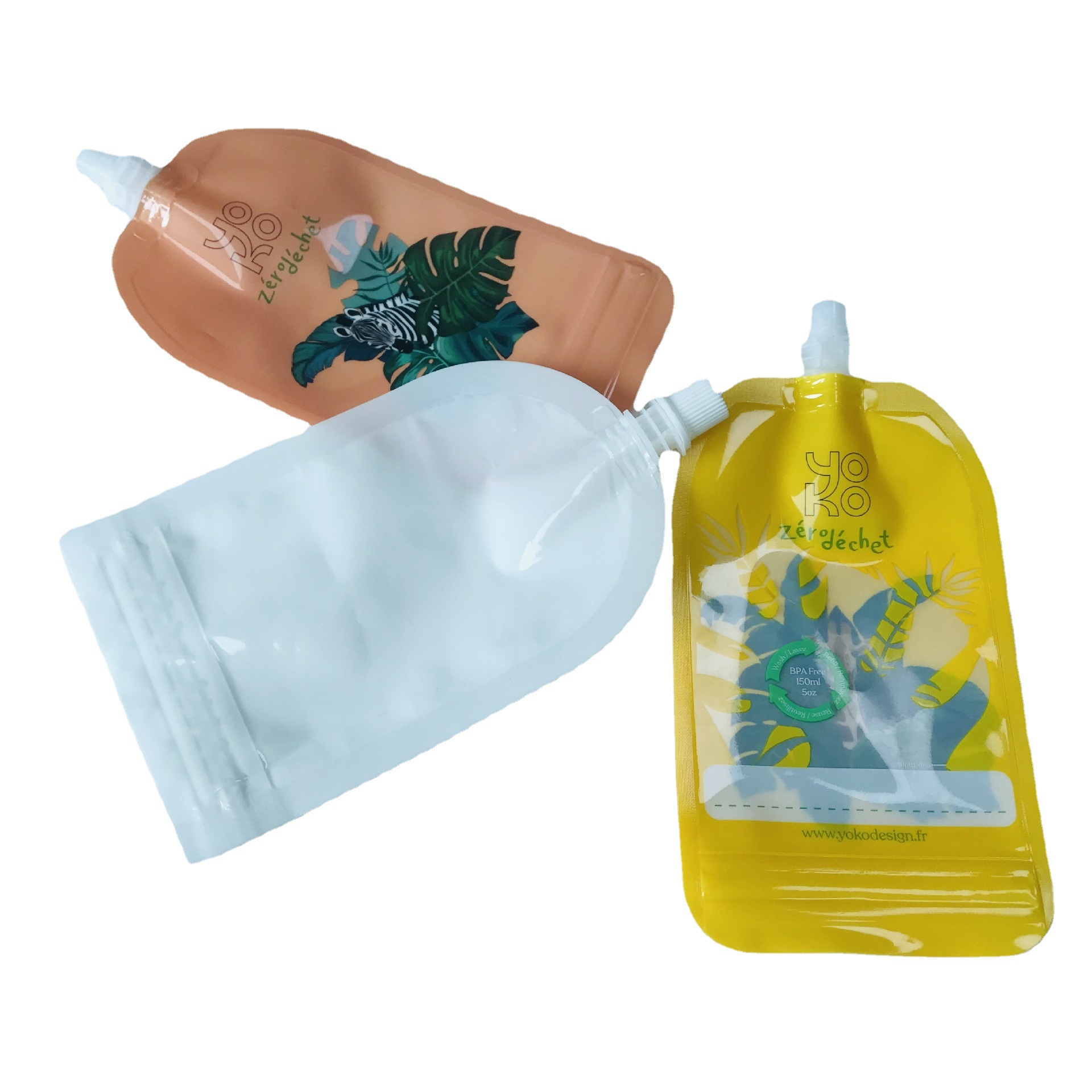 异形双骨包装吸嘴袋 果汁果冻吸嘴袋 自立奶茶袋 酵素饮料复合袋