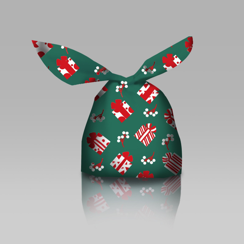 New Original Christmas Rabbit Bag Snowflake Crisp Nougat Packing Bag Cookies Rabbit Ear Bag Baking