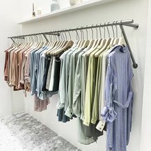 不锈钢服装店上墙展示架简约女装店衣服货架壁挂式童装挂衣架定