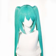 现货初音未来cos假发恋爱战争miku雪初音110cm万用虎口夹双马尾款