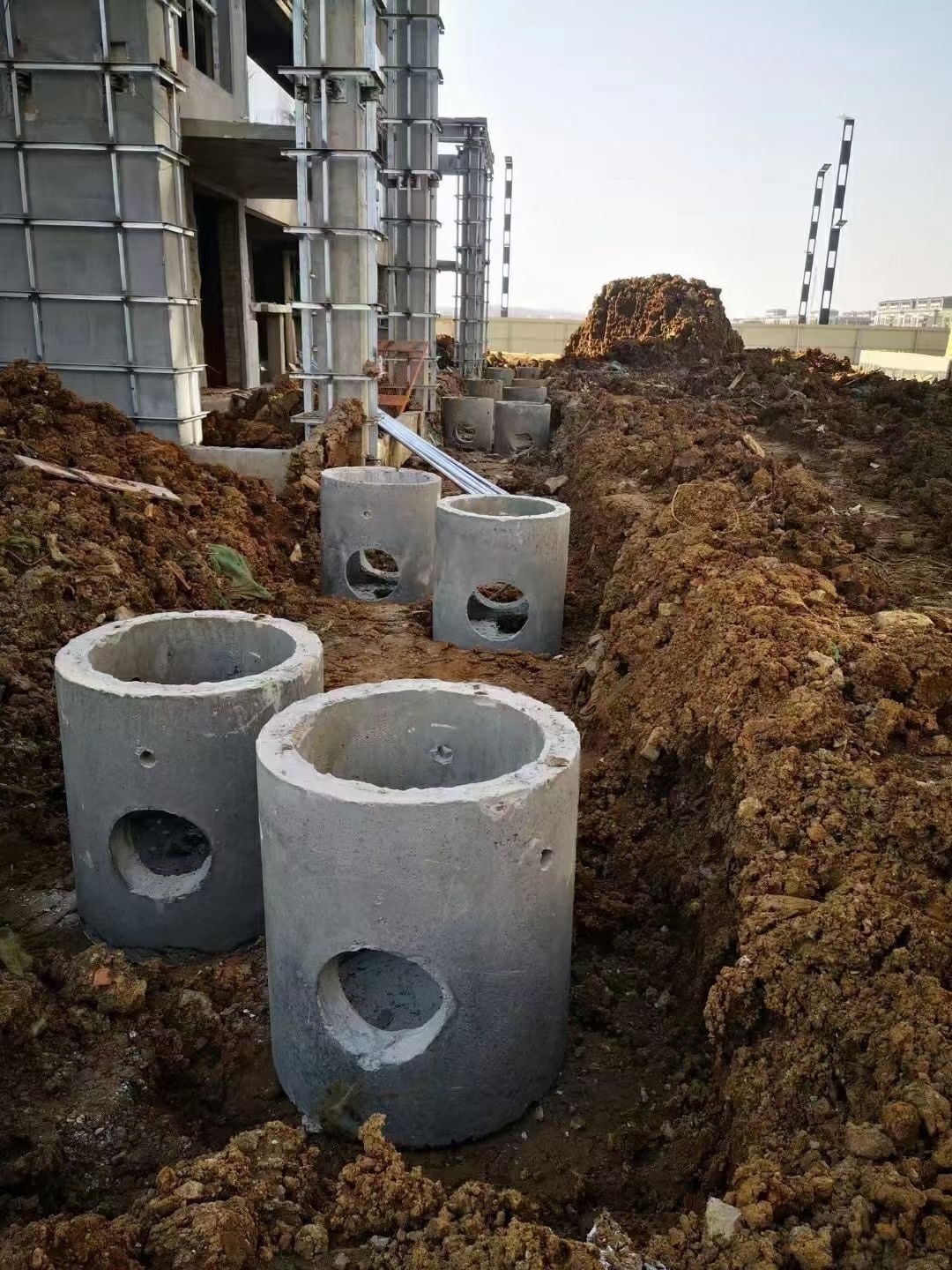 水泥预制检查井污水雨水工程井井盖 井筒井座 钢筋混凝土成品井