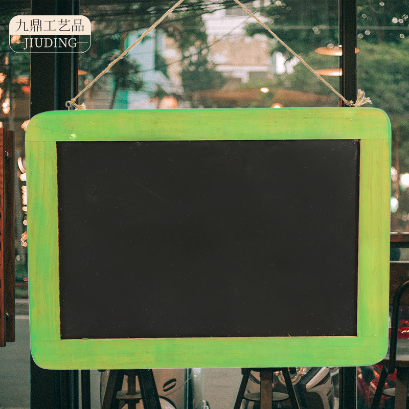 可擦写挂式木质小黑板 奶茶店面包坊diy欢迎门牌 创意留言板挂牌