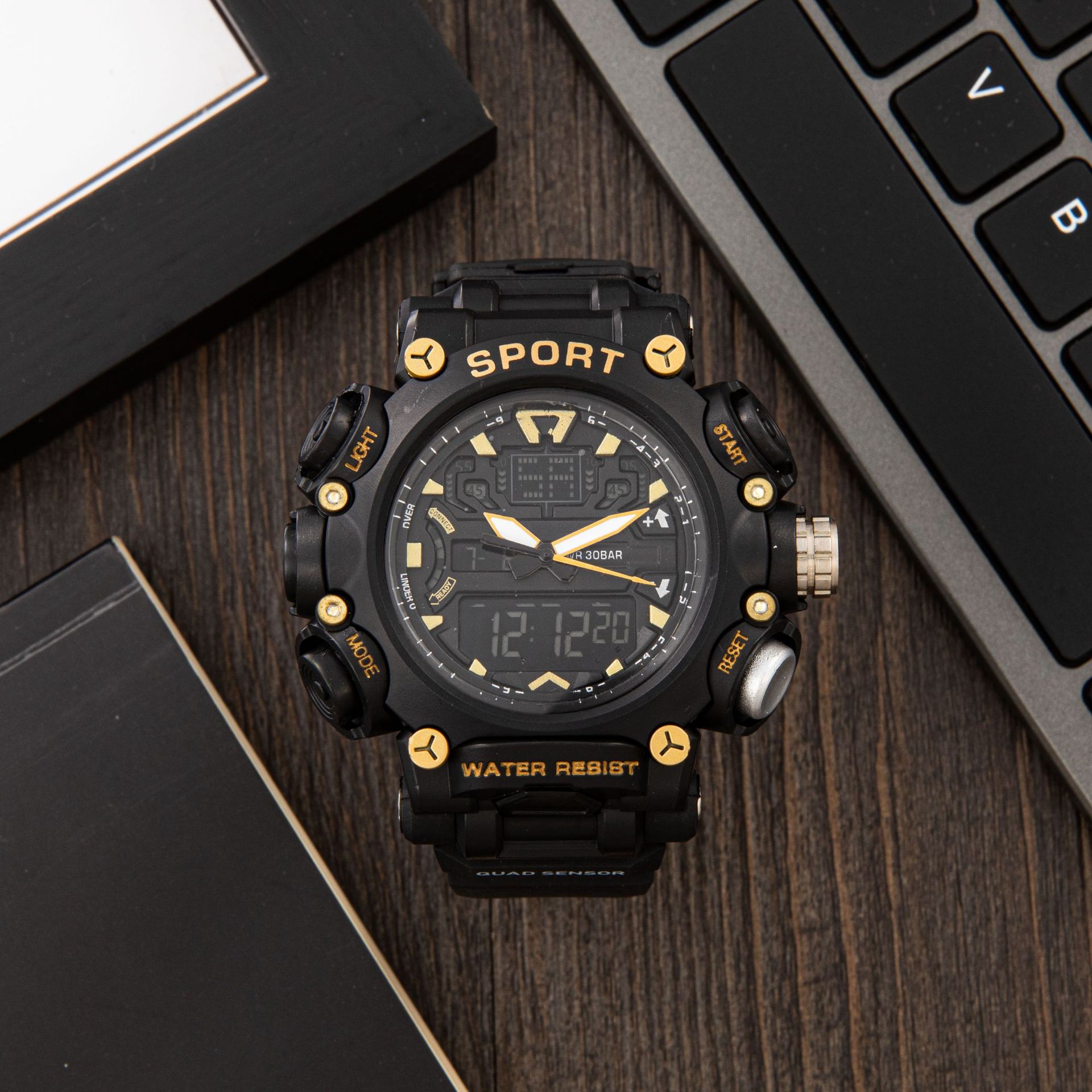 时尚多功能运动电子表中学生防水夜光电子手表男女个性韩版原宿风