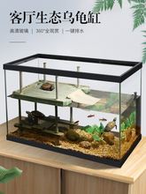 鱼龟缸水陆缸乌龟玻璃缸生态造景饲养家用客厅养大龟专用别墅混养