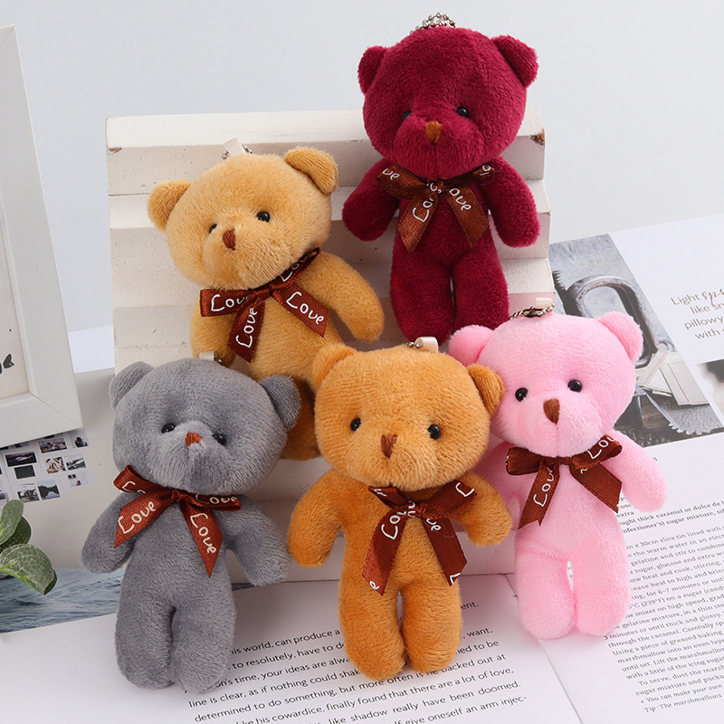 Teddy One-Piece Bear Doll Bear Pendant Bag Keychain Pendant with Hand Gift Doll Plush Pendant Wholesale