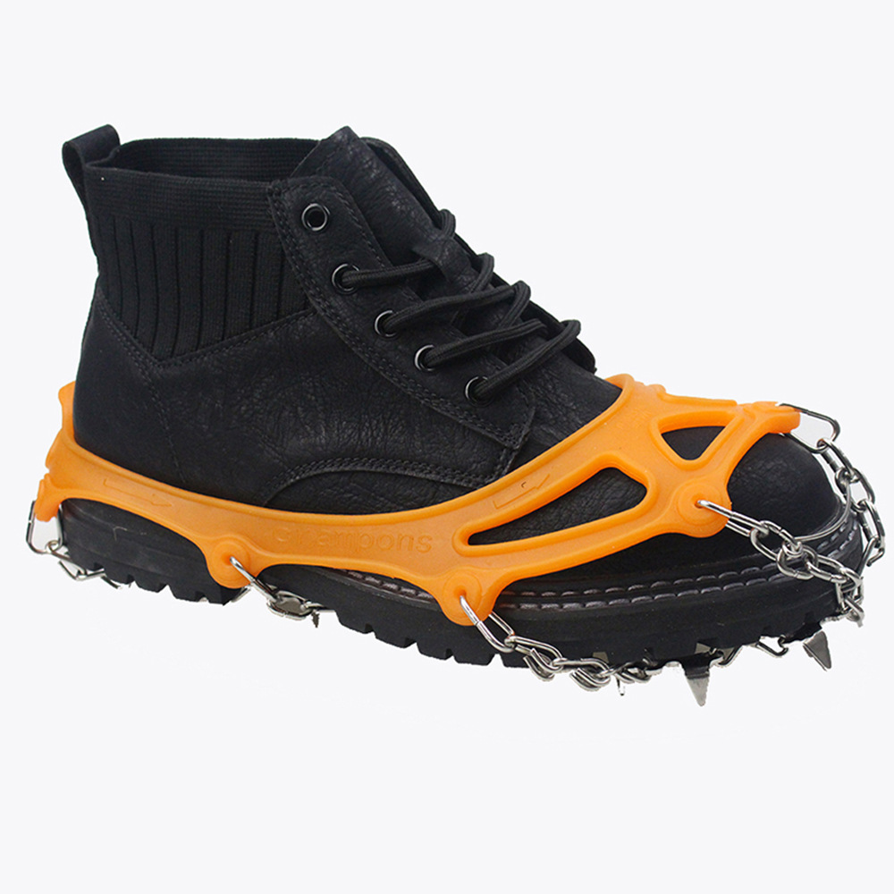 户外19齿防滑登山冰爪 冰雪地不锈钢防滑鞋链 加强十九齿攀登鞋套