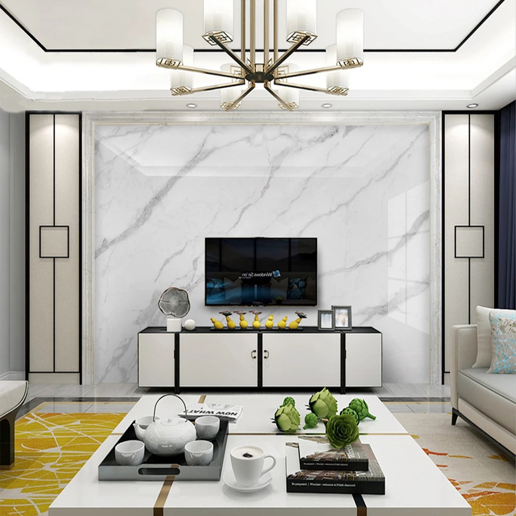 2020新款大气客厅北欧仿大理石壁纸现代简约影视墙纸电视背景壁画