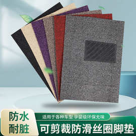 通用汽车脚垫丝圈地垫耐脏耐磨高级感防滑踩脚垫车用垫子可剪裁