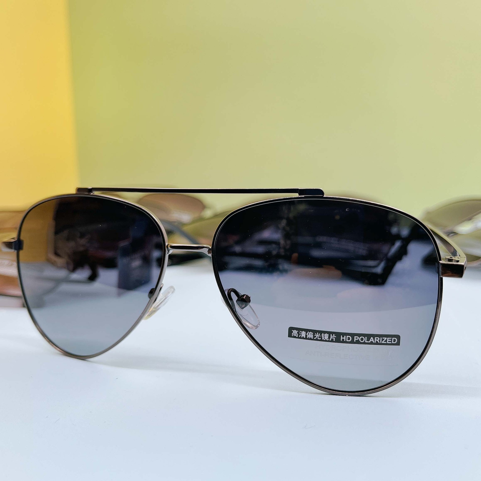 男士偏光太阳镜司机骑行墨镜警察驾驶眼镜方形蛤蟆款飞行员墨镜