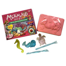 跨境批发儿童益智玩具 女孩海洋生物考古玩具 美人鱼套装挖掘套装