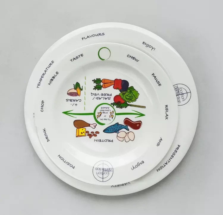 Amazon Hot Sale Melamine Nutrition Plate Disc Scale Bowl Customizable Logo Food Grade Dishwasher Safe