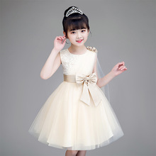 女童礼服钢琴考级衣服小女孩公主裙花童婚纱独唱朗诵比赛表演出服