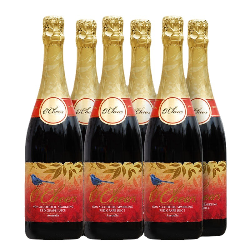 整箱 澳莱喜悦无醇红葡萄汁750ml*6支 澳洲精品无