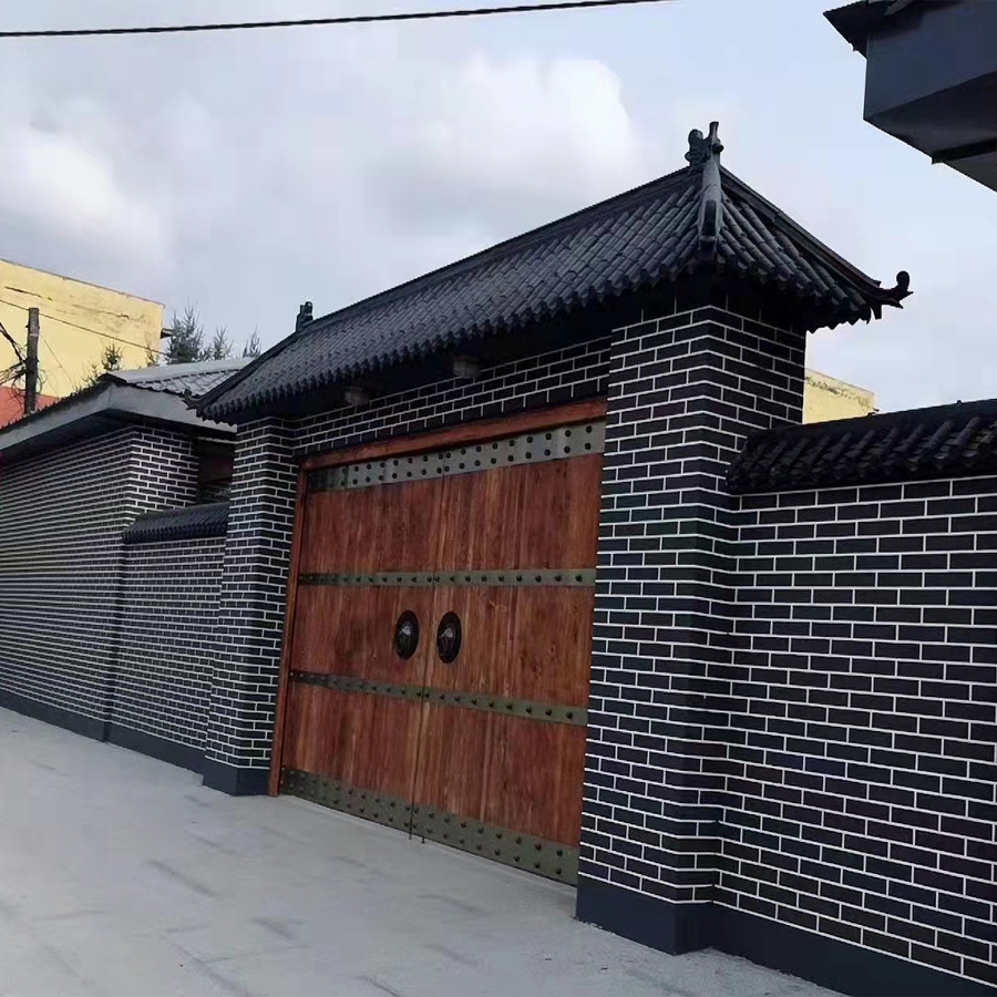 厂家制定玻璃钢仿古瓦树脂瓦一体屋檐装饰瓦片古建围墙中式门头瓦