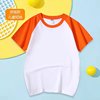 210 Color matching T-shirts Off the shoulder T-shirt Parenting T-Shirt Short sleeved Child models kindergarten T-shirt Active wear