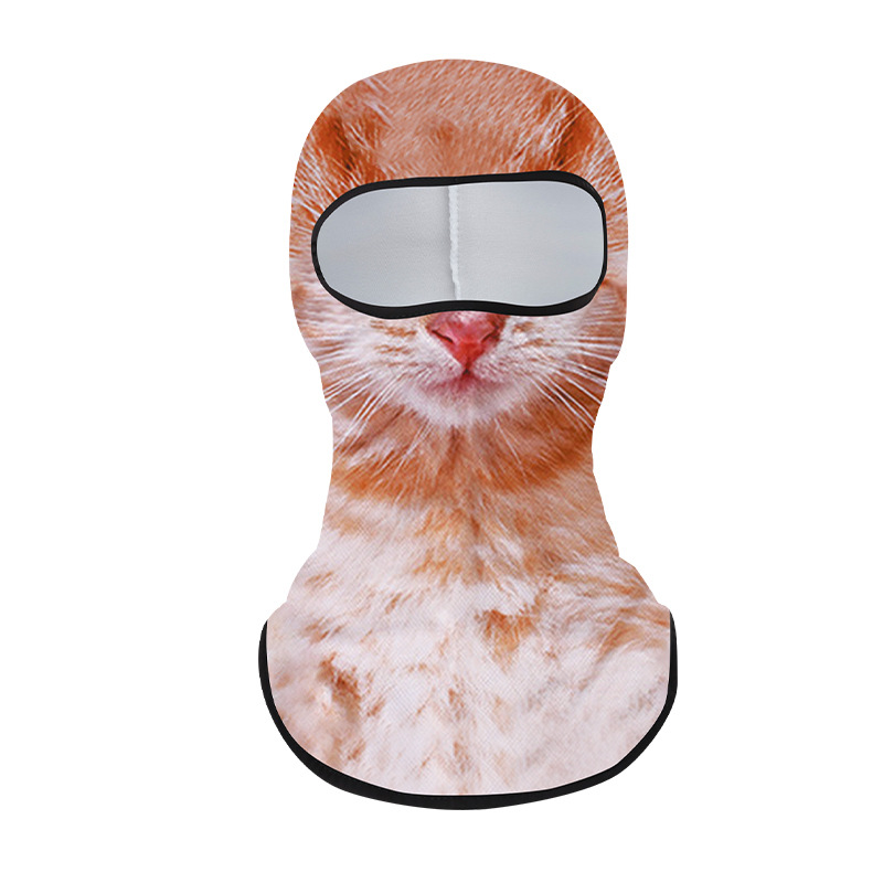 Cross-Border Outdoor Riding Hat Bicycle Sweat-Absorbent Breathable Sun Protection Scarf Ice Silk Digital Printing 3D Animal Mask