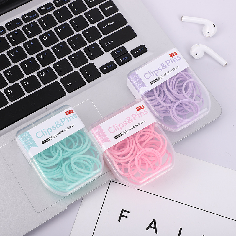 INS Style Macaron Color Boxed Clip Creative Set Boat Needle Wholesale Plastic Office Binding Paper Clip