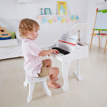 欧蒙优雅白30键电钢琴电子琴乐器家用宝宝3-10岁木制儿童女孩玩具