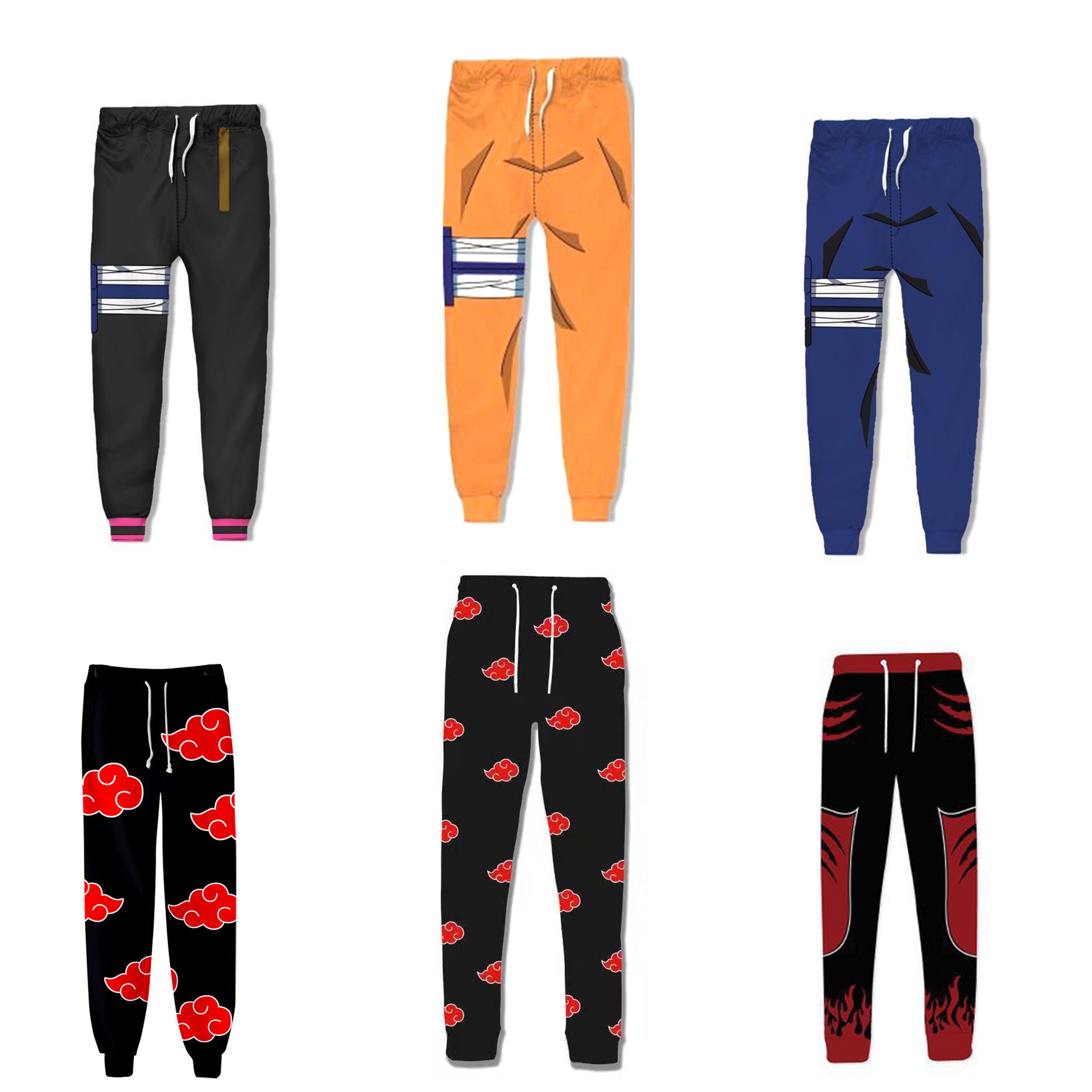 火影忍者 鸣人同款男女休闲卫裤 cosplay动漫周边 3d数码印花长裤