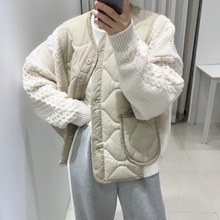 韩版chic秋冬设计感小众拼接假两件重工毛衣外套女长袖针织衫上衣