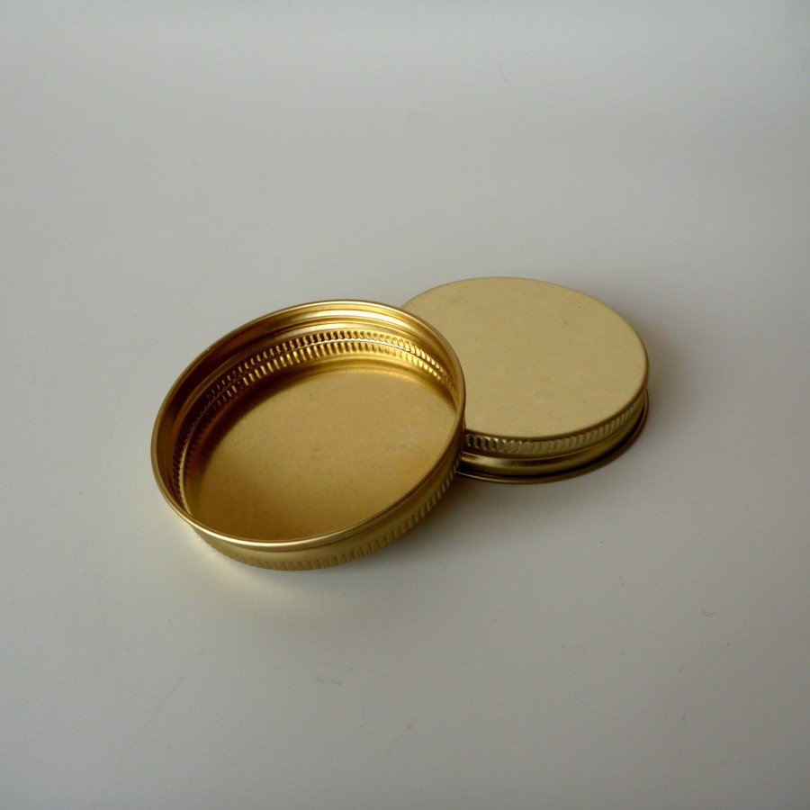 63金色马口铁盖 外卷边马口铁盖子订做食品级马口铁盖 玻璃瓶盖子