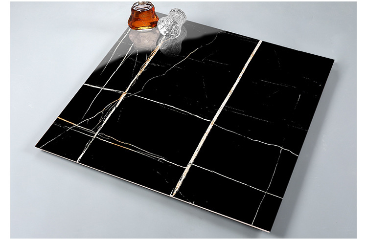 厂家金丝大理石地砖800x800地板砖客厅深色砖釉面新款 黑金花瓷砖