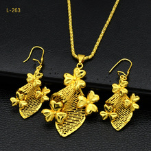 Wedding accessories jewelry set 印度迪拜新娘饰品沙金首饰套装
