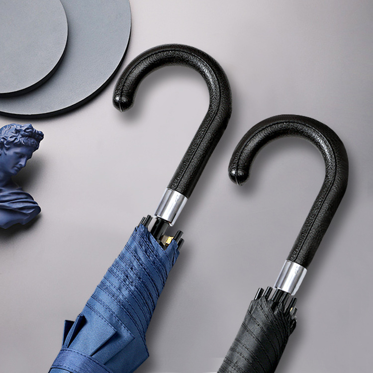 new semi-automatic 23-inch long handle business rain or shine dual-use umbrella gift advertising umbrella printing logo long handle umbrella batch