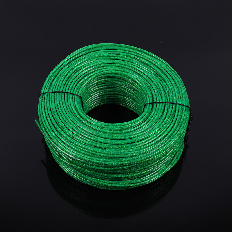 Steel Wire Rope Lifting Green Leather Plastic Coated Wire Rope Plastic Coated PVC Steel Wire Rope Rubber Coated Clothesline Steel Wire Rope