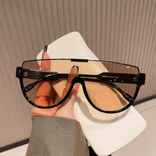 新款未来感科技半框眼镜时尚金属质感穿搭墨镜潮流走秀滑雪太阳镜
