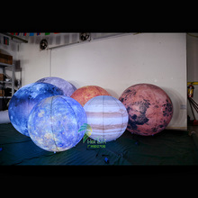 厂家直销PVC充气发光八大行星星球宇宙商场太空主题装饰发光气模