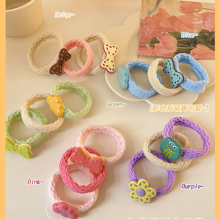 高颜值可爱儿童小橡皮筋女扎头绳2024新款高弹力不伤发小皮套发圈