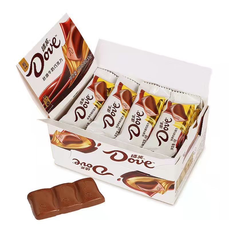 德芙巧克力14g盒装结婚喜糖零食超市货源224克德芙整箱批发