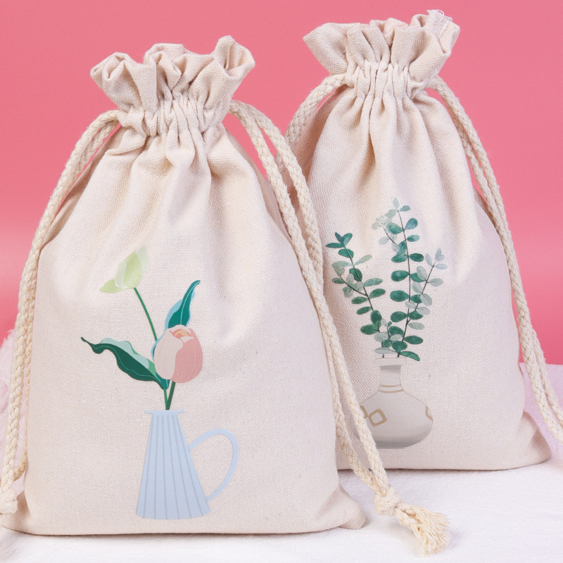 帆布袋现货小米袋子批发大小抽绳束口面粉袋麻布包装袋子包邮