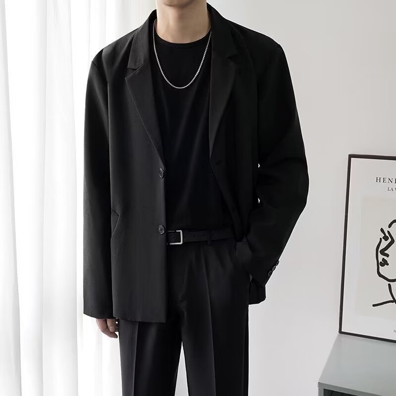 禁欲系痞帅西装男外套韩版休闲西服上衣学生西装套装男潮流西服男